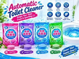 4pcs WC Automatic Odor & Stain Remover Disinfectant
