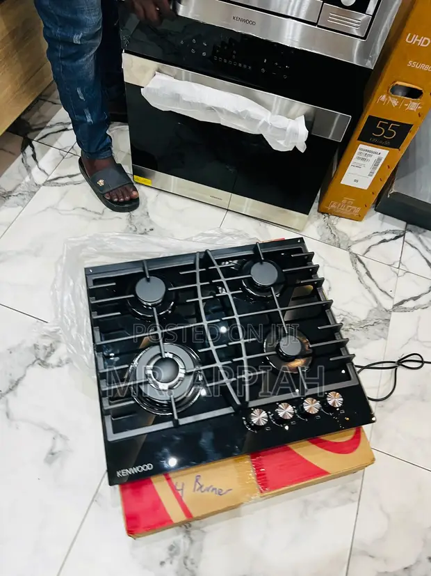 Kenwood 60cm Tempered Glass 4 Gas Hob - 1