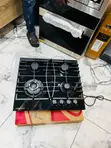 Kenwood 60cm Tempered Glass 4 Gas Hob (Black) - 2