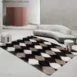 Diamond Pattern Shaggy Living Room Rug - 1