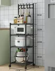 4-Tier Multipurpose Kitchen Appliance Stand with Wheels - 2