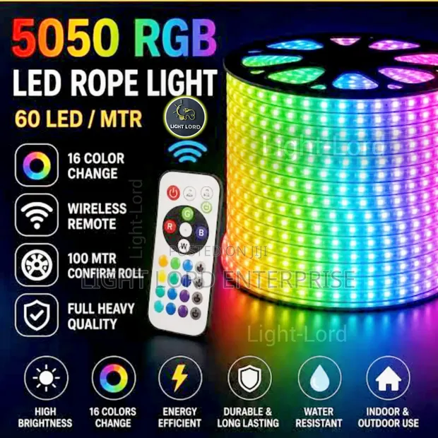 Cuttable Rope Light - 50m, Multi-Color - 1