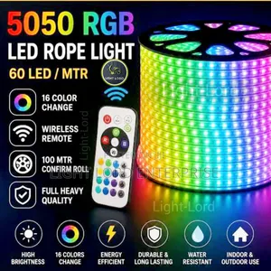 Cuttable Rope Light - 50m, Multi-Color