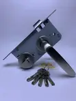 Build Haven Rosette Lockset - Stainless Steel - 1