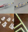 100pcs COB/SMD 8mm Strip Connectors for LED Strips - 2