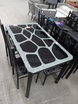 Brand New Glass Dining Table with 4 Chairs