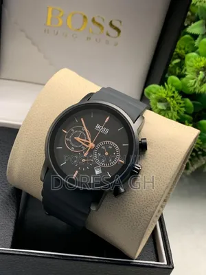 Boss Chronograph Watch with Silicone Strap - Men's Sport