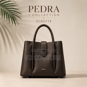 Pedra D36011 Luxury Ladies Handbag - Coffee Brown Tote