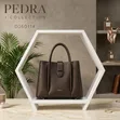 Pedra D36011 Luxury Ladies Handbag - Coffee Brown Tote - 2