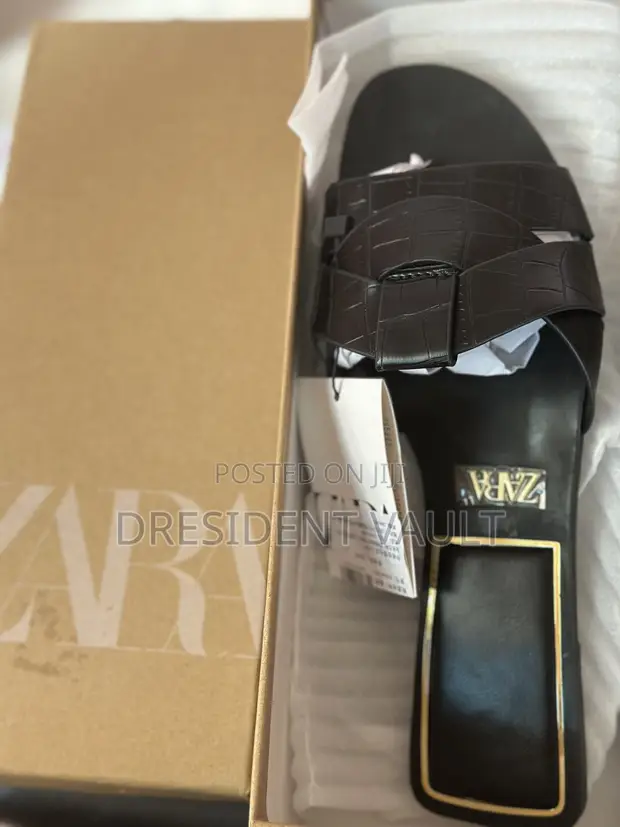 Ladies Zara Slippers - Black - 1