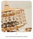 Luxury Crystal Fan Light with Rechargeable Remote - 2