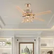Luxury Crystal Fan Light with Rechargeable Remote - 4