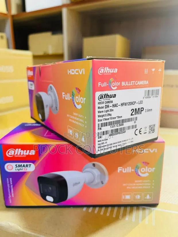 Dahua Wired 2MP Full Colour HD Bullet Camera DH-HAC-HFW1209CP-LED - 1