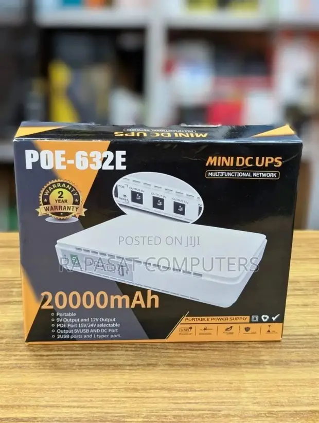 Poe-632e Mini DC UPS 20000mAh - 1