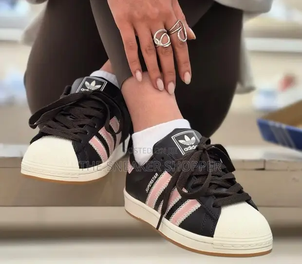 Adidas Superstar II - Core Black / Clear Pink / Cream White - 1