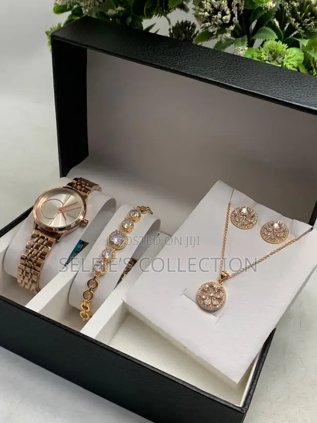 Jewelry Set with Watch, Bracelet, Necklace & Earrings - 1