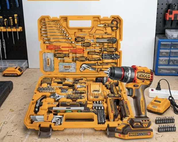 INGCO 218 Pcs Combination Tools Set with 66Nm Drill - 1