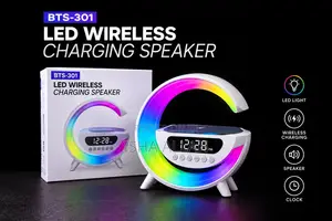 GlowBeat Wireless Charging Speaker with RGB Clock