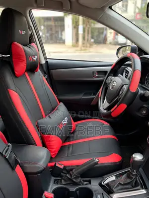 Premium Red & Black Leather Sport Seat Covers