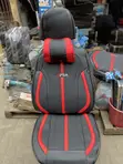 Premium Red & Black Leather Sport Seat Covers - 2