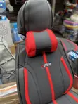 Premium Red & Black Leather Sport Seat Covers - 3