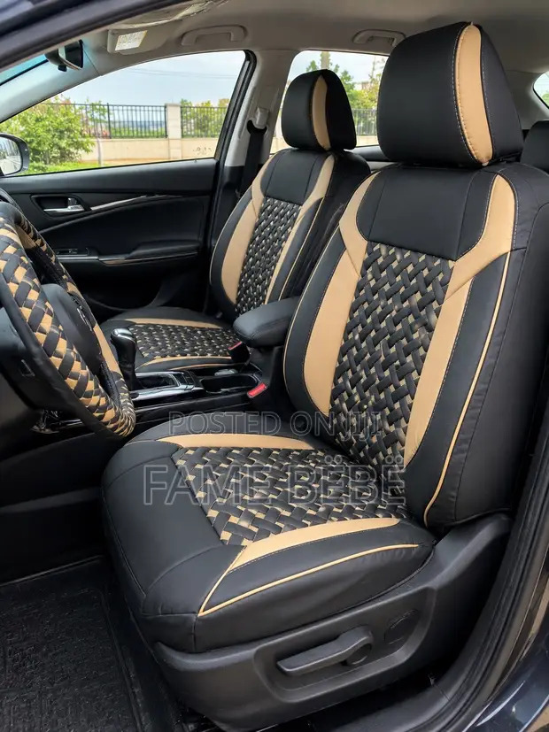 Premium Black & Tan Woven Seat Covers - 1