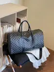 Black Leather Duffle Bag - 2