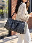 Black Leather Duffle Bag - 4