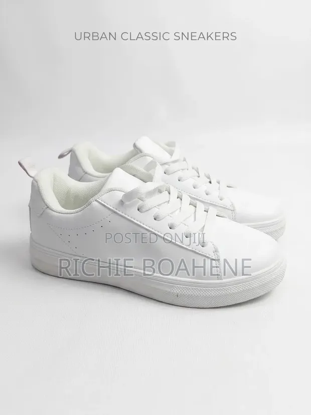 Brand New White Canvas Sneakers - Size 36 - 1