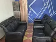 Royal Comfort Black Leather Sofa - 6 Seater - 4