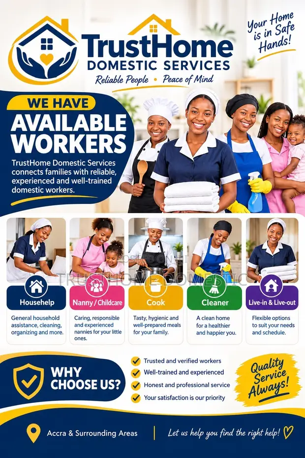 TrustHome Domestic Services - Househelps, Nannies, Cleaners - 1