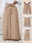 Palazzo Pants with Pleated Rapper - 2