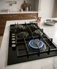 Luxell 90cm Turkish Inbuilt Glass Cooktop - 2 Large Burners - 2