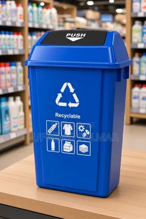 40L Color-Coded Waste Management Bin - Push Lid