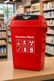 40L Color-Coded Waste Management Bin - Push Lid - 2