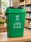 40L Color-Coded Waste Management Bin - Push Lid - 3