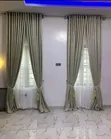 10ft Luxurious Total Blackout Textured Curtains (Pair) - 1