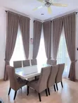 Elegant Modern 10ft Blackout Textured Curtains - 1
