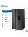 Sigma 503L Side-by-Side Refrigerator SSBS-T520W - 1