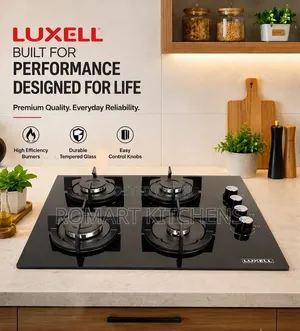 Luxell 4 Burner Inbuilt Glass Cooktop with Auto Ignition