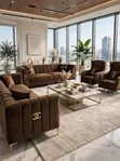 Chanel Brown Velvet & Black Leather Recliner - 4