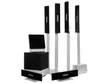 Philips Cineos HTS9800W Floor Standing Pillar Speakers (4 pcs) - 2
