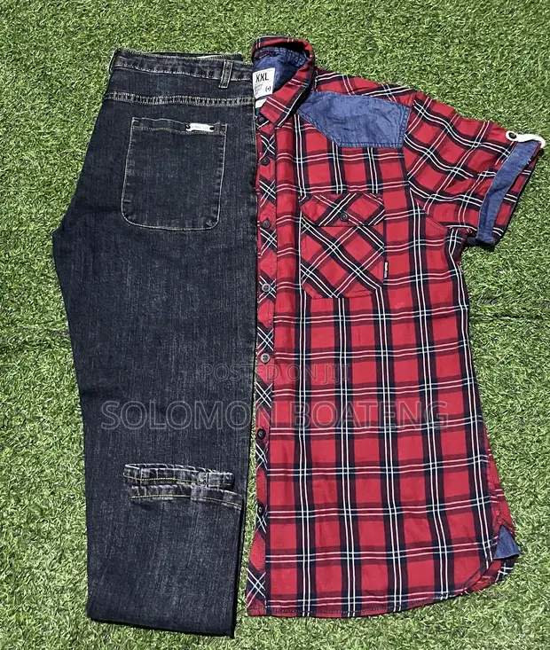 UK Thrift Clothing: Men's Jeans & Shirts - 1