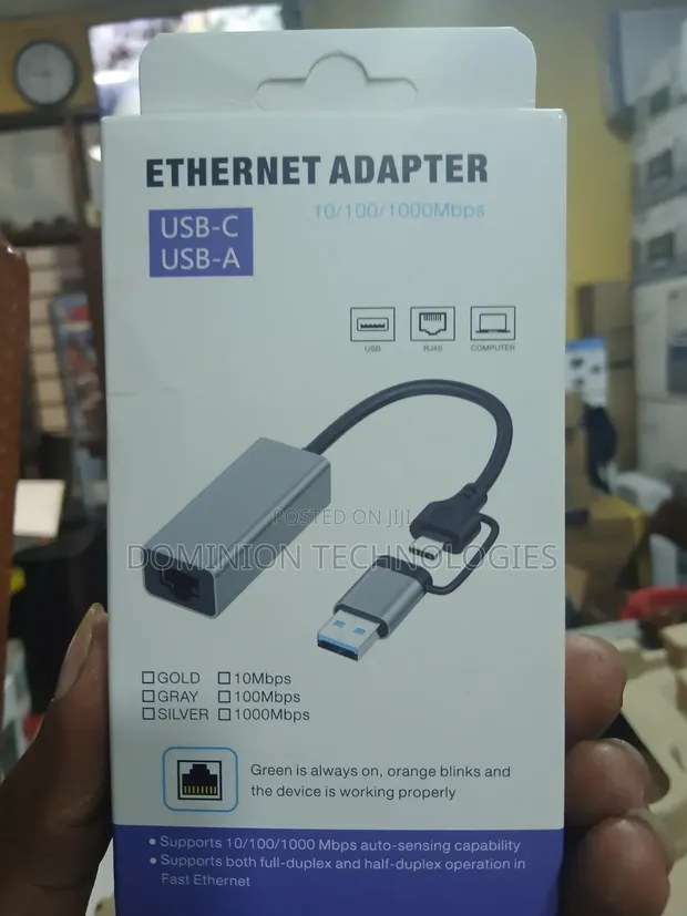 USB Ethernet Adapter 10/100/1000Mbps - 1