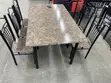 Wooden Dining Set with Metal Frame - 6 Seater - 1