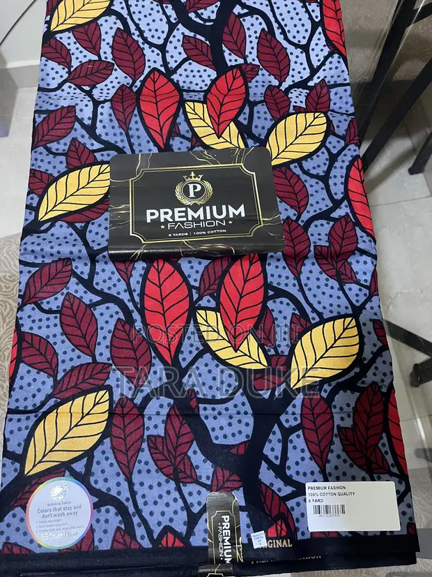 Premium Fashion Leaf Print Fabric - 1