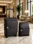 Luxury Leather Travel Set: Trolley + Backpack - 1