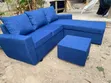 Blue L Shape Sofa - Brand New - 2