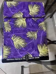 Rich Royal Purple African Print Fabric - 6 Yards - 1