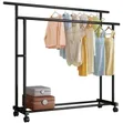 Double Pole Metallic Cloth Rack Organizer - 1